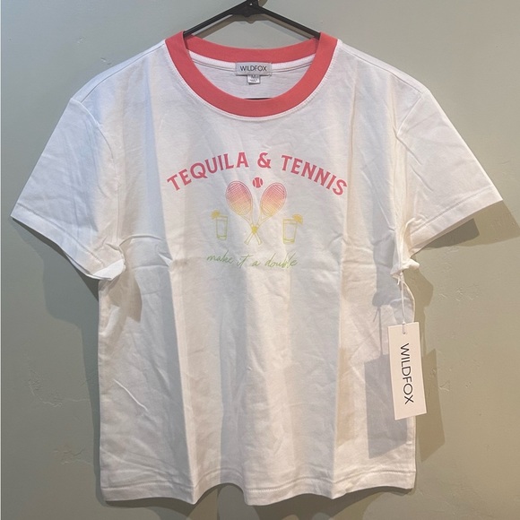 Wildfox Tops - WILDFOX Tequila & Tennis T-shirt Women’s Size Medium NWTS